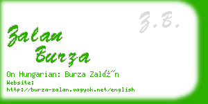 zalan burza business card